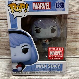 Gwen Stacy Funko Pop #1356 Marvel Collector Corps Exclusive Spider-Man Blue